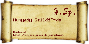 Hunyady Szilárda névjegykártya